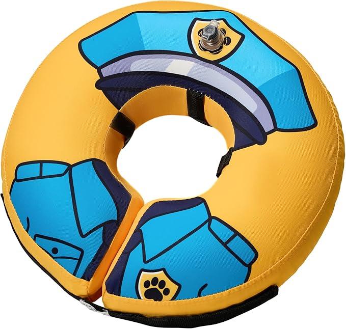 BENCMATE Inflatable Dog Cone Collar Alternative, Soft Dog Cone for Small Medium Large Dogs and Cats, Neck Recovery ECollar Donut Collar After Surgery (XLarge, Police Officer)