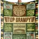 Grampy Gifts from Grandchildren, Grampy Blanket 60"x50", Gifts for Grampys from Grandkids, Grampy's Gift for Grandpa, Grampys Gift Ideas for Birthday Fathers Day Christmas, Grampy's Present