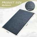 Front Door Mat,4'x8'Indoor Outdoor Door Mat,Heavy Duty Durable Welcome,Commercial Floor Mats Inside Outside Entrance, Waterproof All-Season, All-Weather Non Slip Backing Doormat for Entryway,Dark Gray