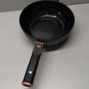 Nutrichef 4L Electric Frying Pan & 4L Steamer | Multifunctional Portable 1000W Non-Stick Pot for Cooking | Durable Heat Safe Handle | Touch Control Panel | Includes a Spatula | Black