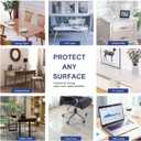 12x54 inch Clear PVC Table Cover Protector Rectangular Vinyl Desk Pad Plastic Table Cover for Dresser Night Stand Computer Writing Desk Tabletop Kitchen Countertop Kid's Painting