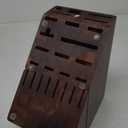 Cooks Standard Acacia wood Knife Block Holder without Knives, 25 Slot X-Large Universal Countertop Butcher Block Kitchen Knife Stand for Easy Kitchen Storage