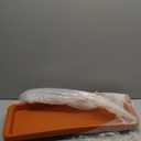 Pack of 4 Rectangle Plant Tray 24 x 8 x 1.6 Inch Terracotta Plastic Plant Saucer Flower Drip Trays for Drainage Germination Garden Indoor Outdoor Use