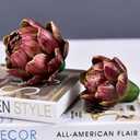 Set of 6 Wine Red Faux Artichokes Bowl Filler Kitchen Table Decor