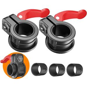 Mini Barbell Clips 1 inch I Multi-Size Adjustable Barbell Collar I 1 inch Barbell ClampsIQuick Release Weight Clips Pair of Locking for Dumbbell Bar (Black+red)