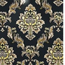 YIFU LIFE F61101 Luxury Damask Wallpaper Rolls,Black/Brown/Yellow Textured Wallpaper for Wall Decoration 20.8" x 374"