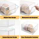 Hat Organizer Box,Stackable Clear Baseball Caps Holder Box Containers with Magnetic Door for Hats Snapback Cap Storage,Clear Hat Storage with Magnetic Door, Holds 20 Hats(clear, 2 pack)