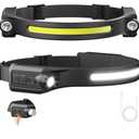 AlpsWolf LED Headlamp Rechargeable, 2 XPE LED and COB LED Head Lamp, Motion Sensor, 260° Wide Beam, IPX4 Waterproof, Rechargeable Headlight for Camping Accessories (2 Pack)