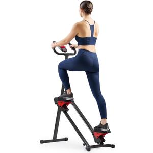 Sunny Health & Fitness Stair Stepper w/Handlebar, Extended Step Range Climber Machine for Legs, Core and Glute Workouts, Connection with Free SunnyFit App