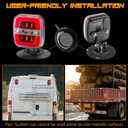 Wireless Trailer Lights - Magnetic Trailer Lights Adjustable Tow Light with Suction Cup, Rechargeable Towing Tail Light Kit Reverse Light Portable LED Towing Lights for Trucks, Boat, RV