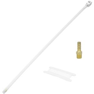 7-0948 Universal 24" Marine Fuel Tank Pickup Tube with Strainer, Polyethylene Fuel Pickup Tube with Brass Barb Connector Compatible with Standard Universal Boat Fuel Tank