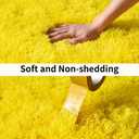 Soft Shag Rugs for Bedroom, 4x6 Yellow Fluffy Shaggy Rugs for Living Room Nursery, Luxury Modern Plush Carpet Girls Boys Kids Room Dorm Indoor Home Decor, Upgrade Non-Slip