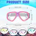 Flutesan Kids Youth Swim Goggles with Nose Cover Elastic Strap Diving Swim Mask Swimming Waterproof Snorkel Goggle