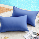 MIULEE Pack of 2 Decorative Outdoor Waterproof Pillow Covers Square Garden Cushion Sham Throw Pillowcase Shell for Spring Patio Tent Couch 12x20 Inch