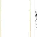 Wedding Arch Backdrop Stand, Gold Metal Arch Backdrop Stand for Wedding Baby Shower, Birthday, Anniversary, Graduation Garden Balloon Arch Decoration (Gold-5.9+6.6+7.2ft)