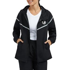 NINGMI Women's Raincoats Rain Jacket Waterproof Raincoat with Hood Lightweight Windbreaker Zipper for Hiking Outdoor Travel, XXL