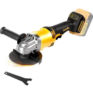 Cordless Angle Grinder Compatible with Dewalt 20V Max Battery(NO Battery) (NO Wheels) Brushless 4-1/2" Angle Grinder for Cutting, Griding, Polishing(10000RPM) (Yellow and Black)