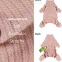 Fitwarm Turtleneck Knitted Dog Sweater Puppy Pajamas Thermal Doggie Winter Clothes Knitwear Pet Coats Cat Apparel Pink Small
