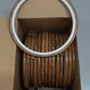 Burbell 15 Pcs 6 Inch Round Embroidery Hoops Frame Circle Spring Rubber Hoops Ring Display Cross Stitch Ornament Imitated Wood Frame Kits for Spring Gifts Mother's Day Craft Sewing DIY Hanging Gifts