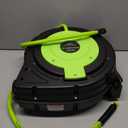 Flexzilla Retractable Enclosed Plastic Air Hose Reel, 3/8 in. x 50 ft., Heavy Duty, Lightweight, Hybrid, ZillaGreen - L8250FZ