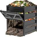 Compost Bin Outdoor -170 Gallon Composter with Rust-Proof Coating, Painted Finish, Large Compost Bin for Producing Fertilizer from Kitchen Waste and Fallen Leaves