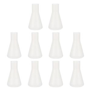 PartyKindom 10 Pcs Plastic Erlenmeyer Flask Set, 100ml Shatterproof Conical Science Flasks for Kids STEM Experiments, Classroom Education & Science Party Supplies