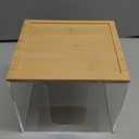 VITVITI Disposable Face Towel Holder Box, Acrylic Facial Towel Container for XL Clean Skin Club, Large Disposable Face Towels Storage with Bamboo Lid, for Bathroom, Vanity Makeup, Clear