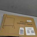 JIUYOTREE Metal Clothing Rack with Wheels, 43.3 Inches Rolling Clothes Garment Coat Rack with Bottom Shelf, Clothing Rack for Hanging Clothes, Coats, Skirts, Shirts, Sweaters, Black