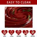 XCHI Snowman Santa Deer Winter Christmas Tablecloth Round Christmas Table Cloth Washable Table Coversfor Indoor Dining Home Party Xmas Decorations 70x70 Inch