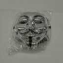Guy Fawkes Mask -V for Vendetta Anonymous Cosplay Party Mask for Halloween, Silver