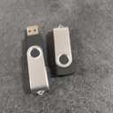 2 Pack 64GB USB Flash Drive USB 2.0 Thumb Drives Jump Drive Fold Storage Memory Stick Swivel Design - Black