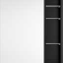 Bathroom Wood Black Cabinet with 20''x30'' Curved Mirror, Recessed Medicine Cabinet, Bathroom Storage Cabinet