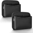 2Pcs Car Side Pocket Organizer, Universal Leather Mini Storage Bag for Cell Phone, Wallet, Key, Glasses, Multifunctional Car Organizer Accessories for Car Seat, Door, Window, Console, 7*4.3*2.2inch