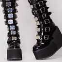 IXU Women's Faux Fur Boot Furry Fluffy Round Toe Suede Snow Winter Women Boots Comfy Plush Warm Short Outdoor Indoor Flat Shoes Mid-Calf Boots 42