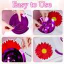 Spring Flower Party Decorations Colorful Daisy Butterfly Hanging Swirls Sun Flower Ceiling Swirl Foil Decorations Hanging Plastic Streamer for Spring Easter Birthday Party Decorations