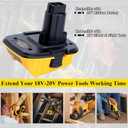 Akkopower DCA1820 18v to 20v Adapter Replacement: Compatible with Dewalt 18V XRP Tools - 20V Max Battery DCB201 DCB203 DCB204 DCB206 to 18V XRP NiCad NiMh Battery DC9096 DC9098