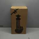 ROSYCOUD 17.1" Solar Lighthouse with Rotating Beacon,Big Solar Powered Lighthouse,Outdoor Lighthouse Garden Decor, Waterproof Statue Figurines Outdoor Light House for Yard Lawn Patio Gifts (Yellow)