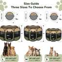Dog Cat Small Animal Puppy Playpen Crate, Medium, Olive Green