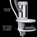 Vornado Pivot Clip Personal Air Circulator, 3-Speed, Portable Desk Fan with Multi-Surface Clip, 360-Degree Adjustable Axis, 9 in Tall, 4 in Diameter, Whisper Quiet, Ice White