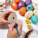 48 Pcs DIY Paper Mache Easter Eggs,3.2"x2.2"Durable Easter Eggs Empty,Cardboard Easter Eggs,Paint Your Own Paper Mache Eggs for Easter Party Gifts Basket Filler