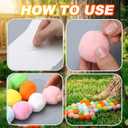 2 Pcs Wonderland Tea Party Decorations Don't Step Signs with 50 Mini Rainbow Pompoms Vintage Do Not Step Cutouts Wonderland Decor for Spring Birthday Fairy Tea Party Lawn Garden Outdoor