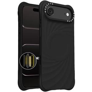 ORNARTO Vortuxe for iPhone Air Case 6.5" | 2X MIL-STD Protection | Camera Control Button | Compatible with MagSafe | Sleek Aesthetic Liquid Silicone Phone Cover for iPhone 17 Air 2025 | Black