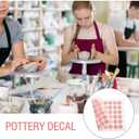 TEHAUX Ceramic Transfer Paper 20.86X14.76In Underglaze Flower Decals for Pottery High-Temperature Kiln Firing Porcelain Stickers for Clay Sculpture Decoration