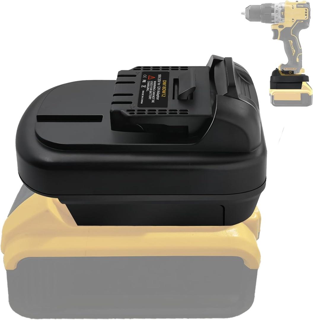 20V to 12V Adapter for Dewalt Battery, Fit for Dewalt XR 18V/20V/60V Li-ion Battery Convert to 12V Tools Use