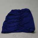 Women's Stretch High Waist Ruched Bodycon Double Layer Casual Mini Skirt (Large, Royal Blue)