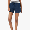 Women's 5" Inseam Drawstring Linen Blend Shorts M