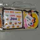 3 x Yopyame 110PCS Its Not Corny to Love Jesus Christian Bulletin Board Set Halloween Candy Corn Cross Name Tag Border Trim Cutout Halloween Faith Religious Classroom Sunday School Chalkboard Wall Decor