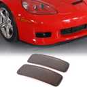 Car Smoked Front Fog Light Cover Compatible with Chevy Corvette C6 2005-2013, Front Bumper Driving Fog Light Shell Trim Cover Molding Protection Accessories