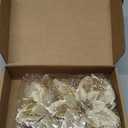 Tigeen 48 x 13 Inches Large Christmas Tree Bow Topper with 8 Pcs 5.5 Inches Attachable Poinsettia Flowers Glitter Snowflakes Burlap Tree Toper Ribbon Bow for Holiday Hanging Ornament(Glitter Flakes)