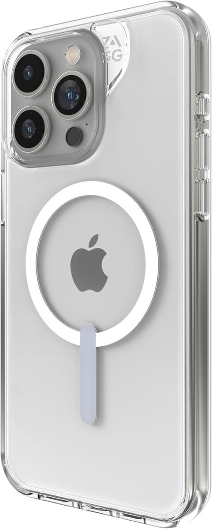 ZAGG Crystal Palace Snap iPhone 15 Pro Max Clear Phone Case - Drop Protection (13ft/4m), Durable Graphene, Anti-Yellowing, and Scratch-Resistant MagSafe Phone Case